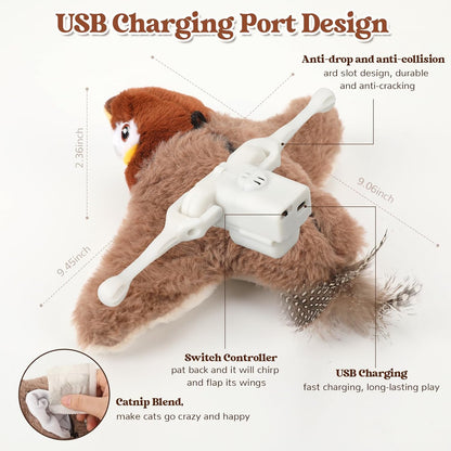 Furshie™ Interactive Flapping Bird Cat Toy